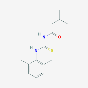 molecular formula C14H20N2OS B399252 N-[(2,6-dimethylphenyl)carbamothioyl]-3-methylbutanamide 