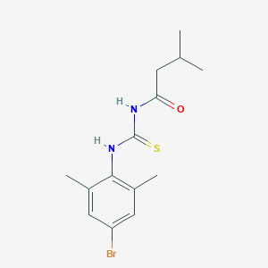 molecular formula C14H19BrN2OS B399255 N-[(4-bromo-2,6-dimethylphenyl)carbamothioyl]-3-methylbutanamide 