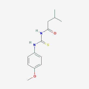 molecular formula C13H18N2O2S B399256 N-[(4-methoxyphenyl)carbamothioyl]-3-methylbutanamide 