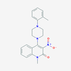 1-methyl-4-[4-(2-methylphenyl)-1-piperazinyl]-3-nitro-2(1H)-quinolinone