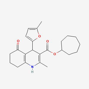 Cycloheptyl 2-methyl-4-(5-methylfuran-2-yl)-5-oxo-1,4,5,6,7,8-hexahydroquinoline-3-carboxylate