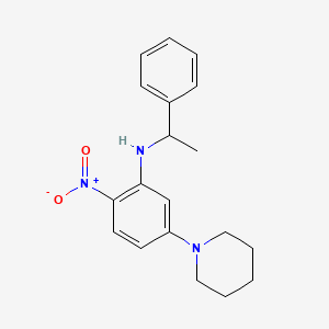 2-nitro-N-(1-phenylethyl)-5-(piperidin-1-yl)aniline