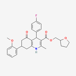 (OXOLAN-2-YL)METHYL 4-(4-FLUOROPHENYL)-7-(2-METHOXYPHENYL)-2-METHYL-5-OXO-1,4,5,6,7,8-HEXAHYDROQUINOLINE-3-CARBOXYLATE