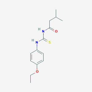 molecular formula C14H20N2O2S B399260 N-[(4-ethoxyphenyl)carbamothioyl]-3-methylbutanamide 
