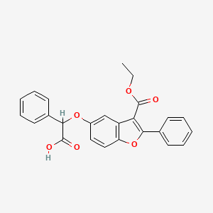 {[3-(ethoxycarbonyl)-2-phenyl-1-benzofuran-5-yl]oxy}(phenyl)acetic acid