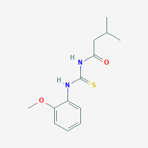 molecular formula C13H18N2O2S B399261 N-[(2-methoxyphenyl)carbamothioyl]-3-methylbutanamide 