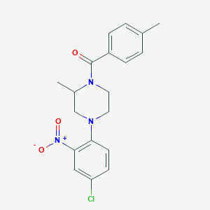 [4-(4-Chloro-2-nitrophenyl)-2-methylpiperazin-1-yl](4-methylphenyl)methanone