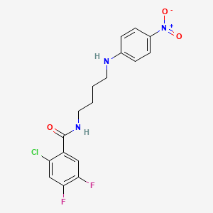 2-chloro-4,5-difluoro-N-{4-[(4-nitrophenyl)amino]butyl}benzamide