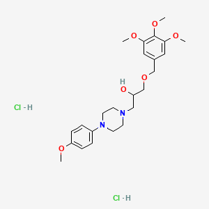 1-[4-(4-Methoxyphenyl)piperazin-1-yl]-3-[(3,4,5-trimethoxyphenyl)methoxy]propan-2-ol;dihydrochloride