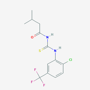 molecular formula C13H14ClF3N2OS B399272 N-[2-chloro-5-(trifluoromethyl)phenyl]-N'-(3-methylbutanoyl)thiourea 