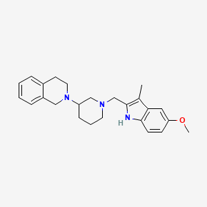 2-[1-[(5-methoxy-3-methyl-1H-indol-2-yl)methyl]piperidin-3-yl]-3,4-dihydro-1H-isoquinoline