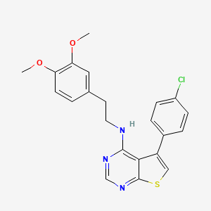 5-(4-chlorophenyl)-N-[2-(3,4-dimethoxyphenyl)ethyl]thieno[2,3-d]pyrimidin-4-amine