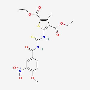 Diethyl 5-[(4-methoxy-3-nitrobenzoyl)carbamothioylamino]-3-methylthiophene-2,4-dicarboxylate