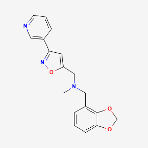 (1,3-benzodioxol-4-ylmethyl)methyl[(3-pyridin-3-ylisoxazol-5-yl)methyl]amine