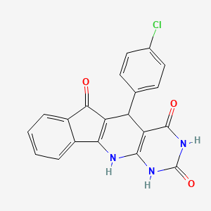 2-(4-chlorophenyl)-5,7,9-triazatetracyclo[8.7.0.03,8.011,16]heptadeca-1(10),3(8),11,13,15-pentaene-4,6,17-trione