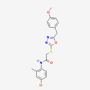 N-(4-bromo-2-methylphenyl)-2-[[5-[(4-methoxyphenyl)methyl]-1,3,4-oxadiazol-2-yl]sulfanyl]acetamide