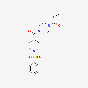 Ethyl 4-[1-(4-methylbenzenesulfonyl)piperidine-4-carbonyl]piperazine-1-carboxylate