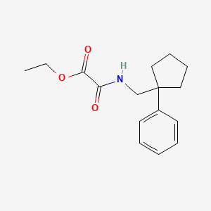 ethyl oxo{[(1-phenylcyclopentyl)methyl]amino}acetate