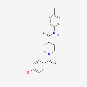 1-(4-methoxybenzoyl)-N-(4-methylphenyl)piperidine-4-carboxamide