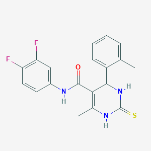 N-(3,4-difluorophenyl)-6-methyl-4-(2-methylphenyl)-2-sulfanylidene-3,4-dihydro-1H-pyrimidine-5-carboxamide