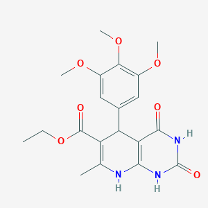 ethyl 7-methyl-2,4-dioxo-5-(3,4,5-trimethoxyphenyl)-5,8-dihydro-1H-pyrido[2,3-d]pyrimidine-6-carboxylate