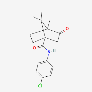 N-(4-chlorophenyl)-4,7,7-trimethyl-3-oxobicyclo[2.2.1]heptane-1-carboxamide