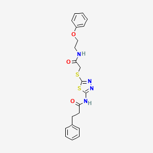 N-[5-({2-oxo-2-[(2-phenoxyethyl)amino]ethyl}sulfanyl)-1,3,4-thiadiazol-2-yl]-3-phenylpropanamide