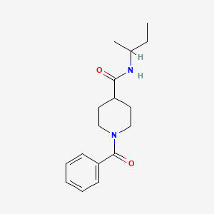 molecular formula C17H24N2O2 B3992887 1-benzoyl-N-(sec-butyl)-4-piperidinecarboxamide 