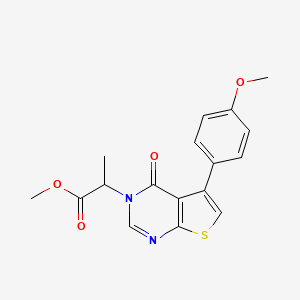 Methyl 2-[5-(4-methoxyphenyl)-4-oxothieno[2,3-d]pyrimidin-3-yl]propanoate