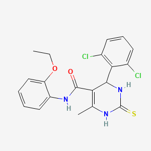 4-(2,6-dichlorophenyl)-N-(2-ethoxyphenyl)-6-methyl-2-sulfanylidene-3,4-dihydro-1H-pyrimidine-5-carboxamide