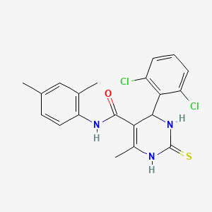 4-(2,6-dichlorophenyl)-N-(2,4-dimethylphenyl)-6-methyl-2-sulfanylidene-3,4-dihydro-1H-pyrimidine-5-carboxamide