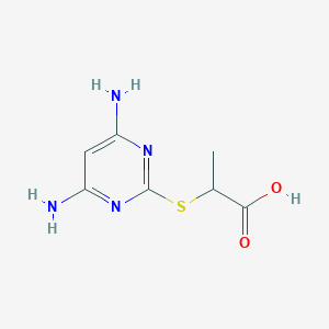 molecular formula C7H10N4O2S B399291 2-(4,6-二氨基嘧啶-2-基硫基)-丙酸 CAS No. 347341-51-9