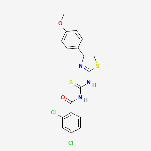 2,4-dichloro-N-({[4-(4-methoxyphenyl)-1,3-thiazol-2-yl]amino}carbonothioyl)benzamide