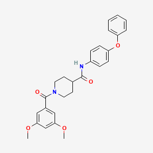 1-(3,5-dimethoxybenzoyl)-N-(4-phenoxyphenyl)piperidine-4-carboxamide