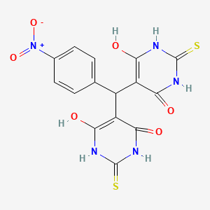 6-hydroxy-5-[(6-hydroxy-4-oxo-2-sulfanylidene-1H-pyrimidin-5-yl)-(4-nitrophenyl)methyl]-2-sulfanylidene-1H-pyrimidin-4-one