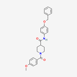 N-[4-(benzyloxy)phenyl]-1-[(4-methoxyphenyl)carbonyl]piperidine-4-carboxamide