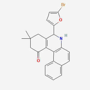 5-(5-Bromofuran-2-yl)-3,3-dimethyl-2,4,5,6-tetrahydrobenzo[a]phenanthridin-1-one