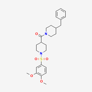 4-benzyl-1-({1-[(3,4-dimethoxyphenyl)sulfonyl]-4-piperidinyl}carbonyl)piperidine