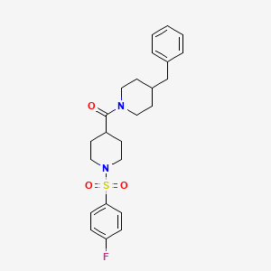 4-(4-BENZYLPIPERIDINE-1-CARBONYL)-1-(4-FLUOROBENZENESULFONYL)PIPERIDINE