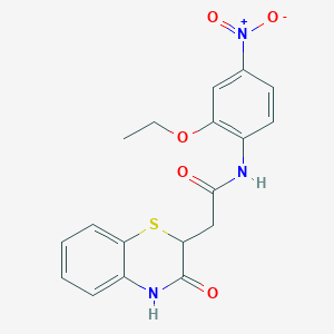 N-(2-ethoxy-4-nitrophenyl)-2-(3-oxo-3,4-dihydro-2H-1,4-benzothiazin-2-yl)acetamide