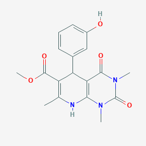 methyl 5-(3-hydroxyphenyl)-1,3,7-trimethyl-2,4-dioxo-1,2,3,4,5,8-hexahydropyrido[2,3-d]pyrimidine-6-carboxylate