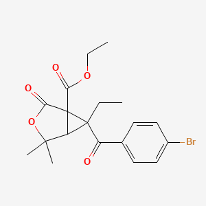 ethyl 6-(4-bromobenzoyl)-6-ethyl-4,4-dimethyl-2-oxo-3-oxabicyclo[3.1.0]hexane-1-carboxylate