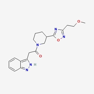 3-(2-{3-[3-(2-methoxyethyl)-1,2,4-oxadiazol-5-yl]-1-piperidinyl}-2-oxoethyl)-1H-indazole