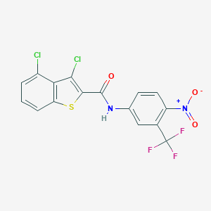 3,4-dichloro-N-[4-nitro-3-(trifluoromethyl)phenyl]-1-benzothiophene-2-carboxamide