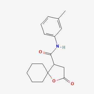 N-(3-methylphenyl)-2-oxo-1-oxaspiro[4.5]decane-4-carboxamide