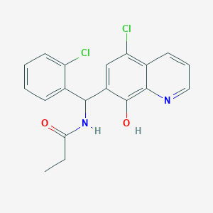 N-[(5-chloro-8-hydroxy-7-quinolinyl)(2-chlorophenyl)methyl]propanamide