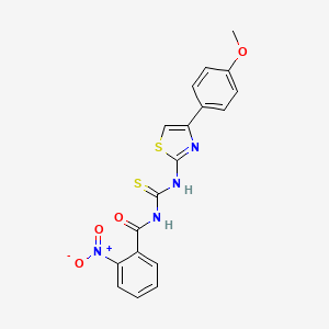 N-{[4-(4-methoxyphenyl)-1,3-thiazol-2-yl]carbamothioyl}-2-nitrobenzamide