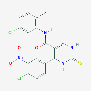 N-(5-chloro-2-methylphenyl)-4-(4-chloro-3-nitrophenyl)-6-methyl-2-sulfanylidene-3,4-dihydro-1H-pyrimidine-5-carboxamide