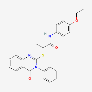 N-(4-ethoxyphenyl)-2-[(4-oxo-3-phenyl-3,4-dihydroquinazolin-2-yl)sulfanyl]propanamide