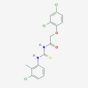 molecular formula C16H13Cl3N2O2S B399315 N-(3-chloro-2-methylphenyl)-N'-[(2,4-dichlorophenoxy)acetyl]thiourea 